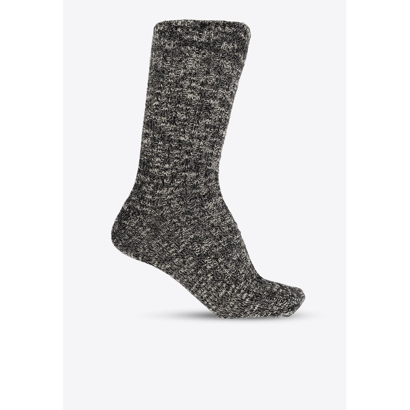 Rib Knit Slub Socks