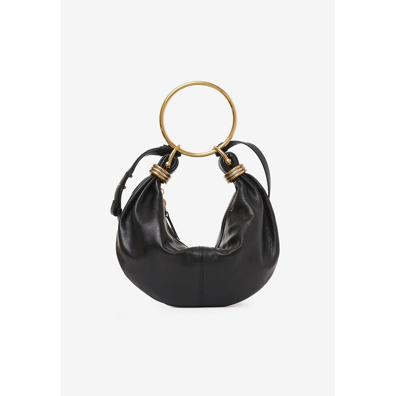 Small Bracelet Leather Top Handle Bag