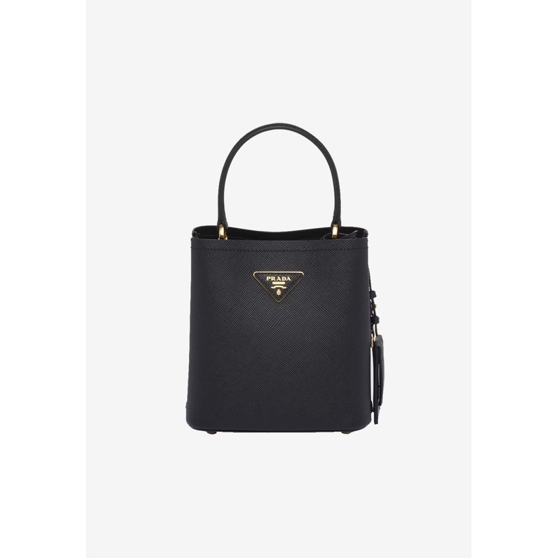 Small Saffiano Leather Bucket Bag