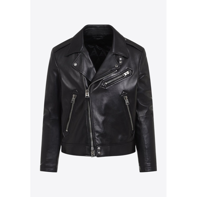 Zip-Up Leather Jacket
