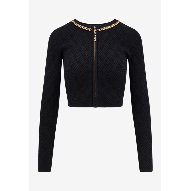 3D Knit Cropped Cardigan