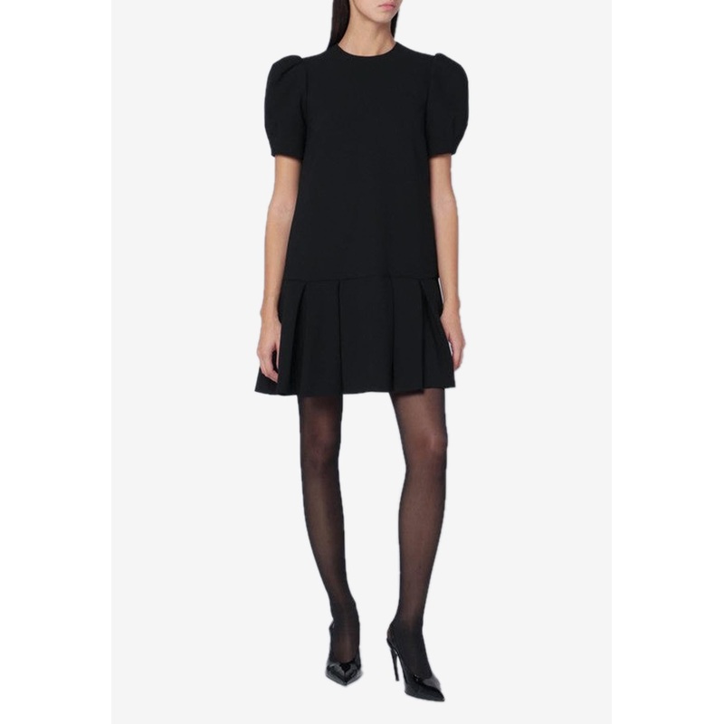 Classic Puff-Sleeved Mini Dress
