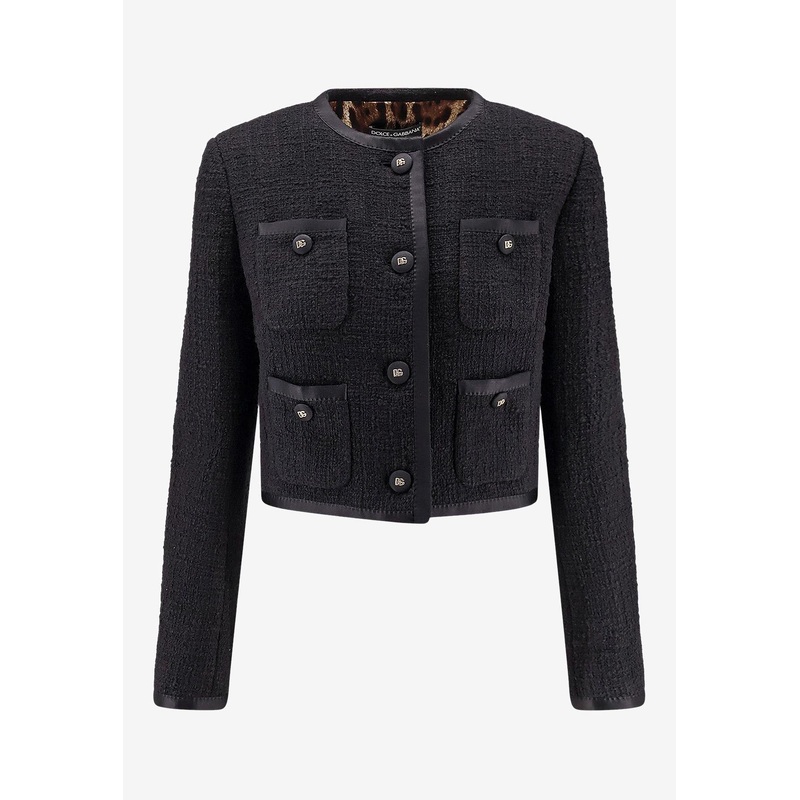 Cropped Buttoned Blazer