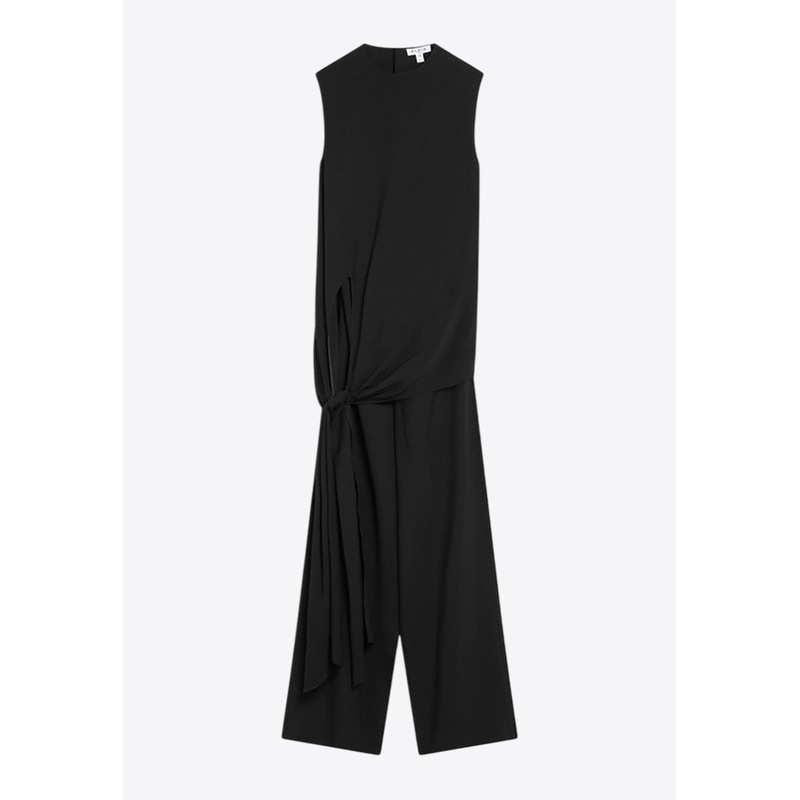 Full Jumpsuit with Knotted-Sash