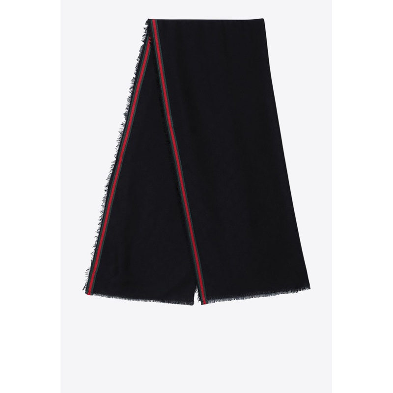 GG Pattern Silk-Blend Scarf