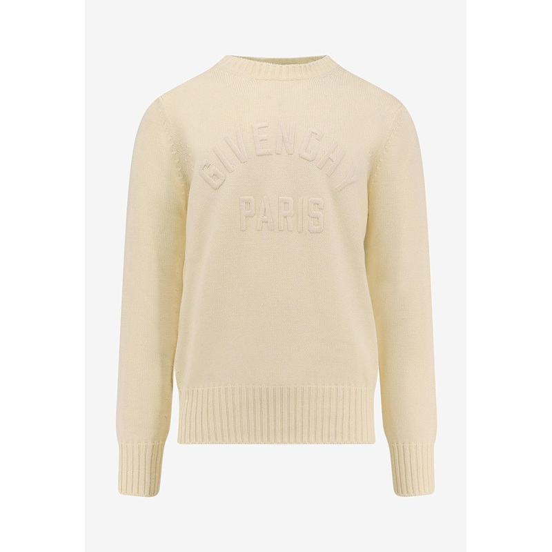 Logo Embossed Crewneck Sweater