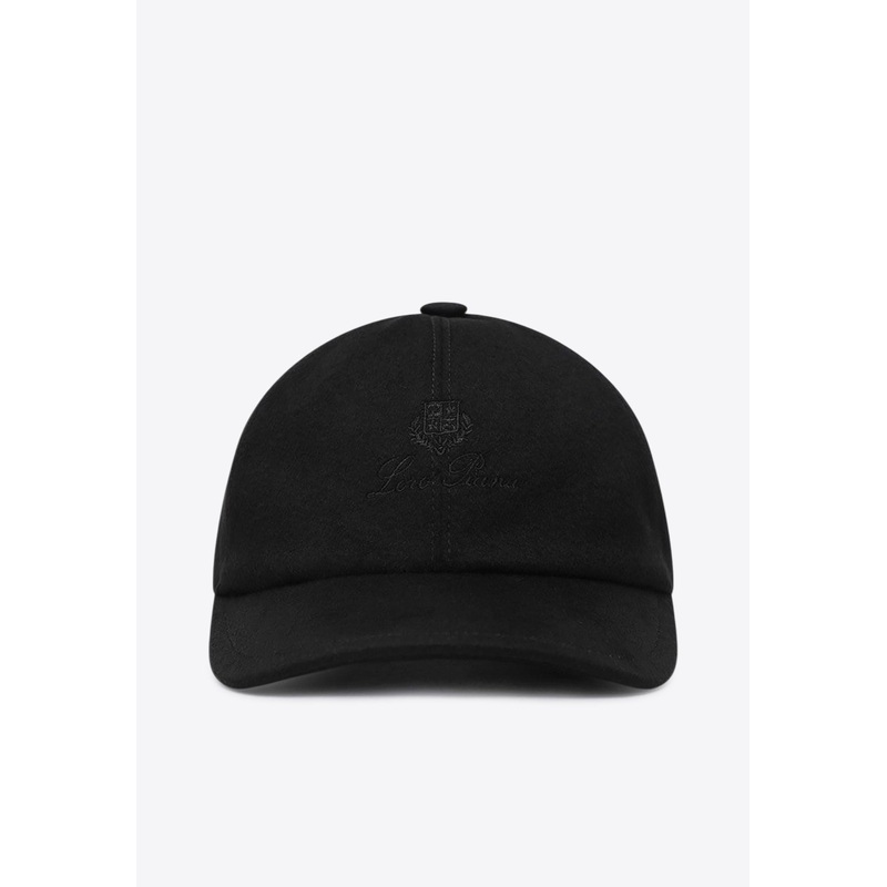 Logo Embroidered Cashmere Cap
