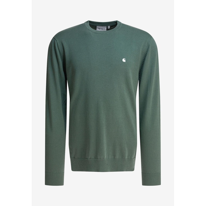 Logo Embroidered Ribbed Sweater