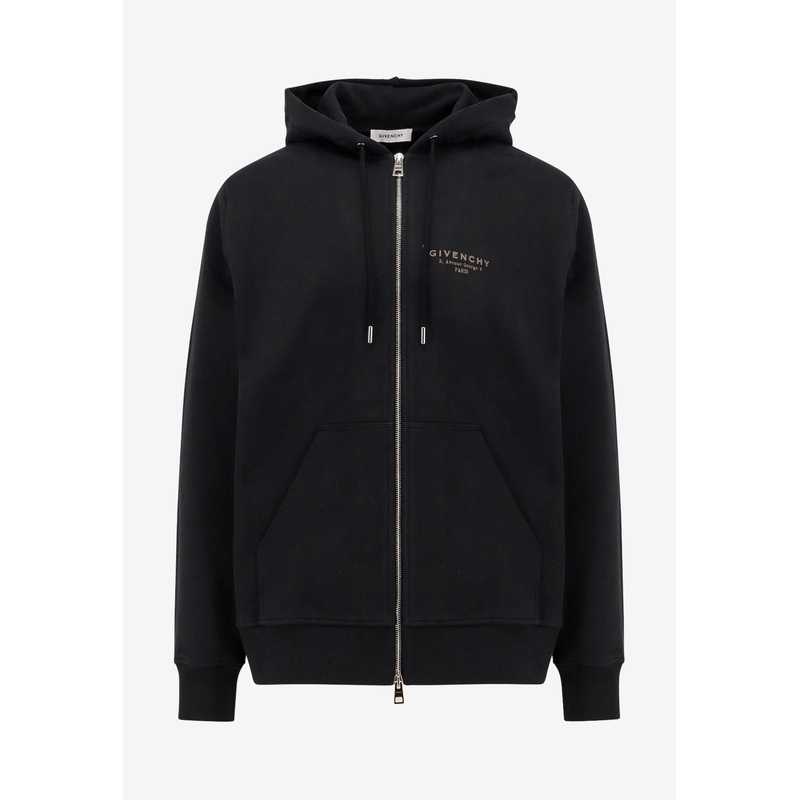 Logo Print Zip-Up Sweatshirt