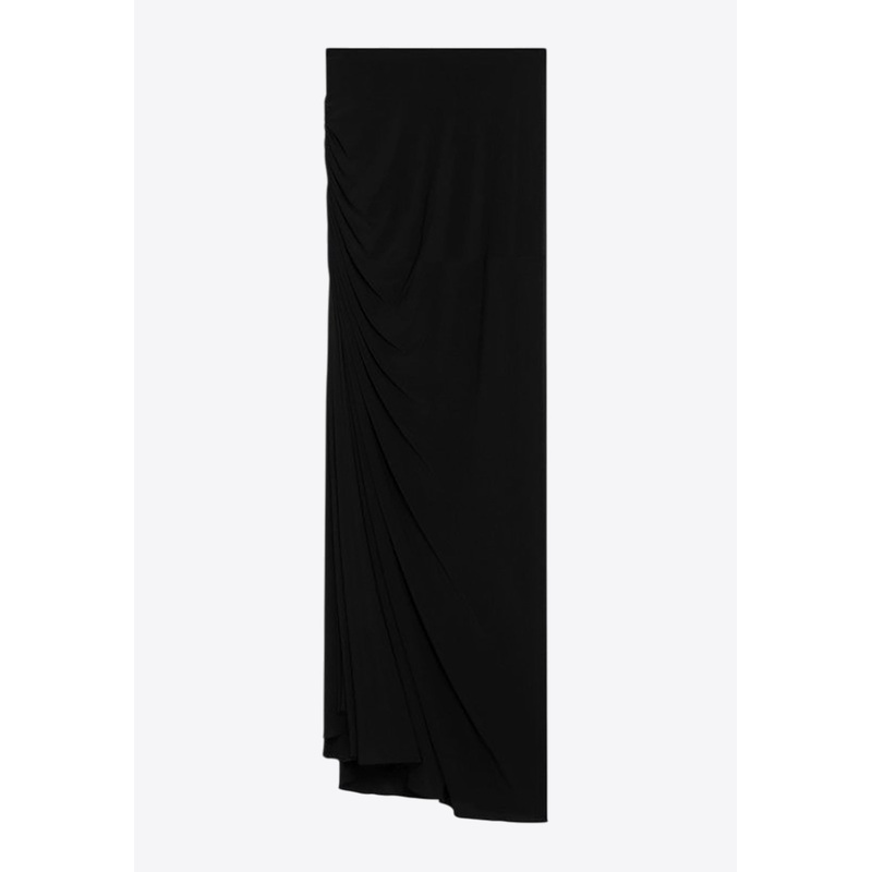 Maxi Draped Fitted Skirt