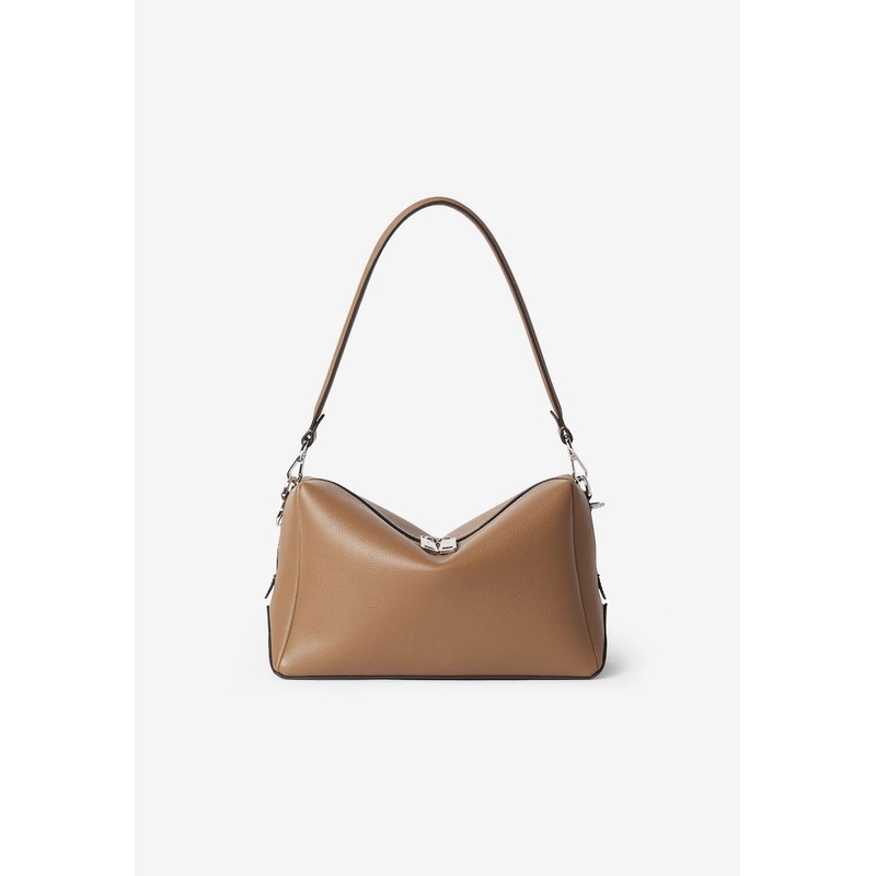 Medium Lui Grained Leather Shoulder Bag