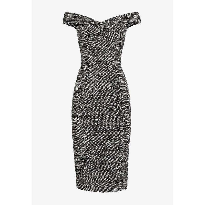 Off-Shoulder Silk Dress