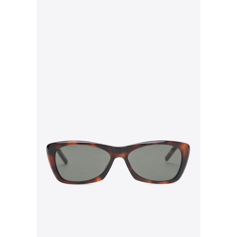 Rectangular-Frame Logo Sunglasses