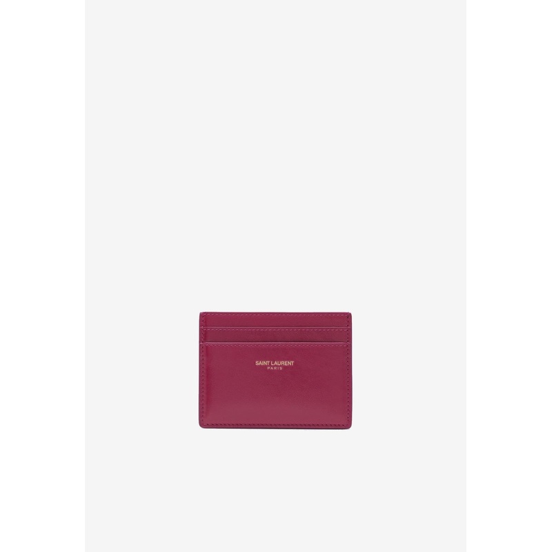 Stamped Logo Leather Cardholder