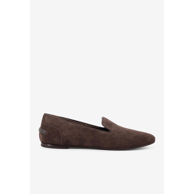 Suede Monili Loafers