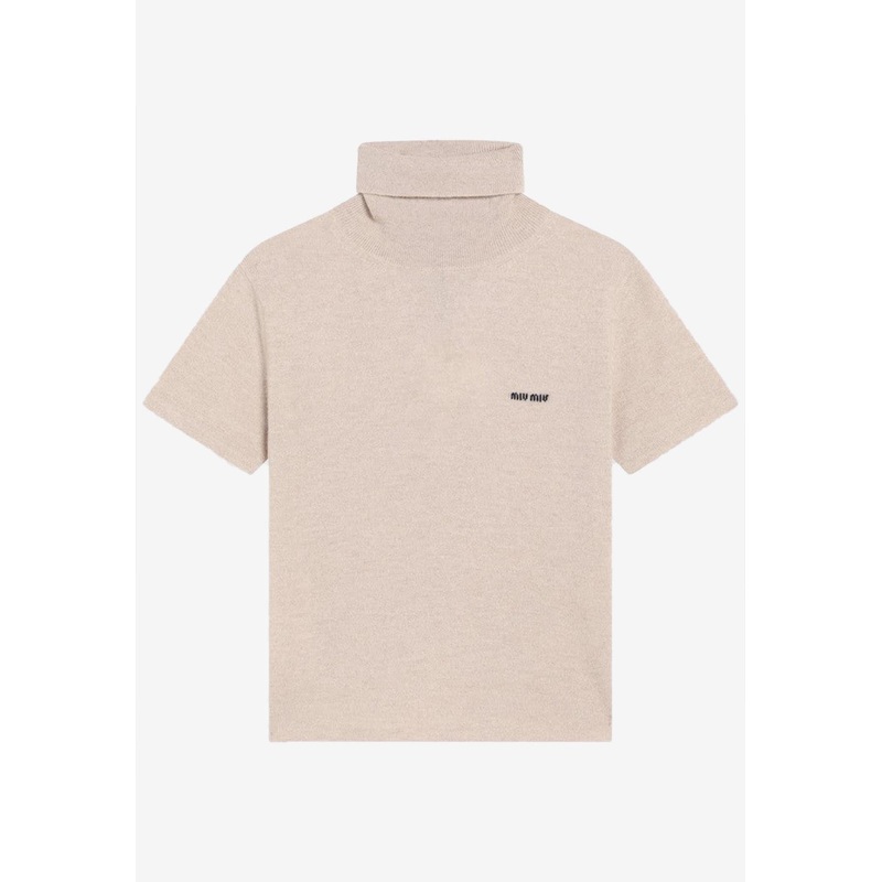 Turtleneck Cashmere Knit Top