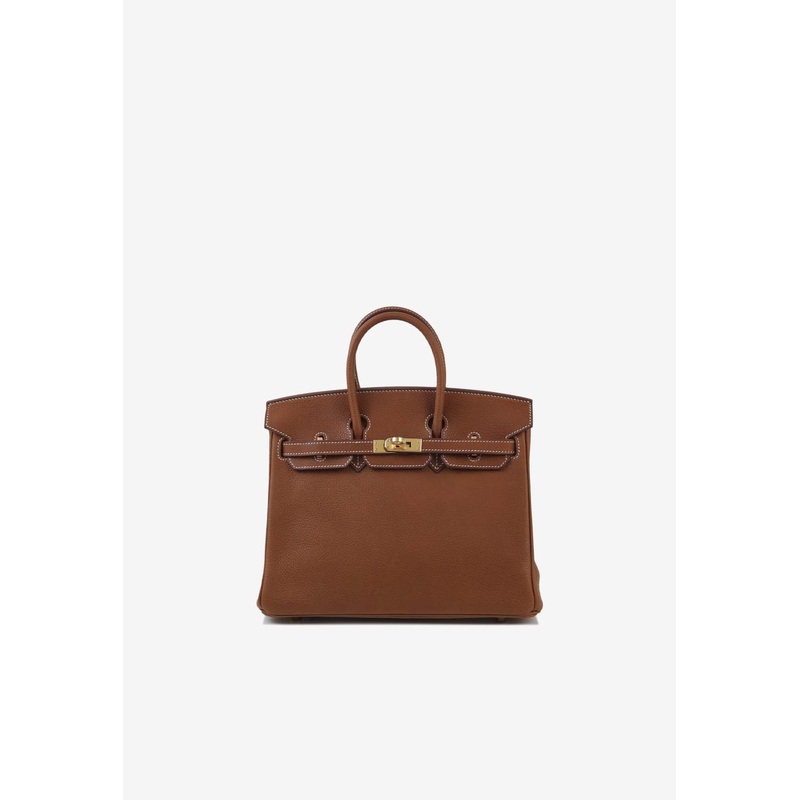 Birkin 25 in Fauve Barenia Faubourg with Gold Hardware