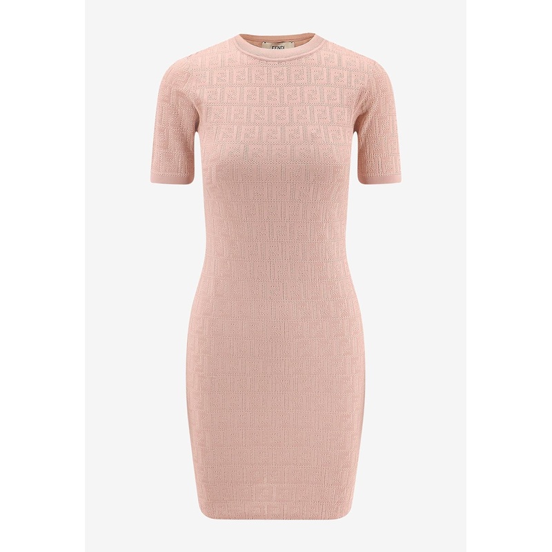 FF Jacquard Knitted Mini Dress