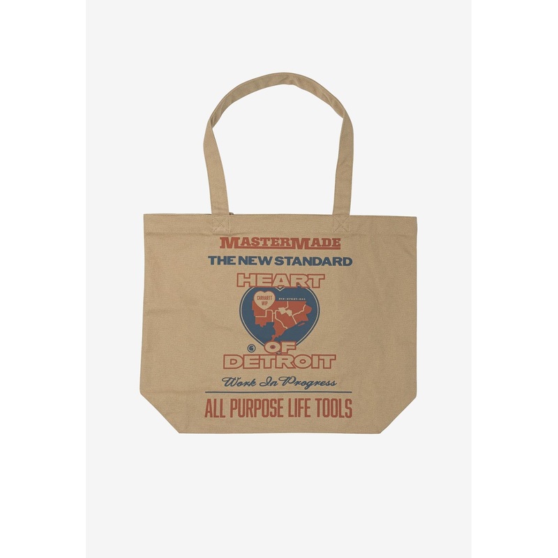 Graphic Print Canvas Tote Bag