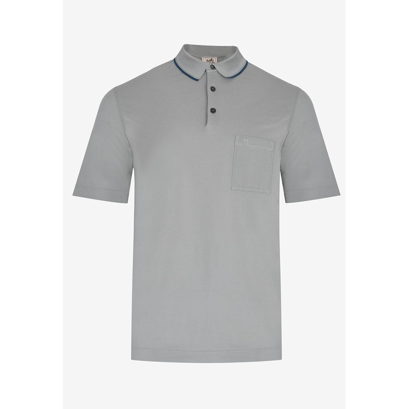 Piqures Sellier Collar Detail Polo T-shirt