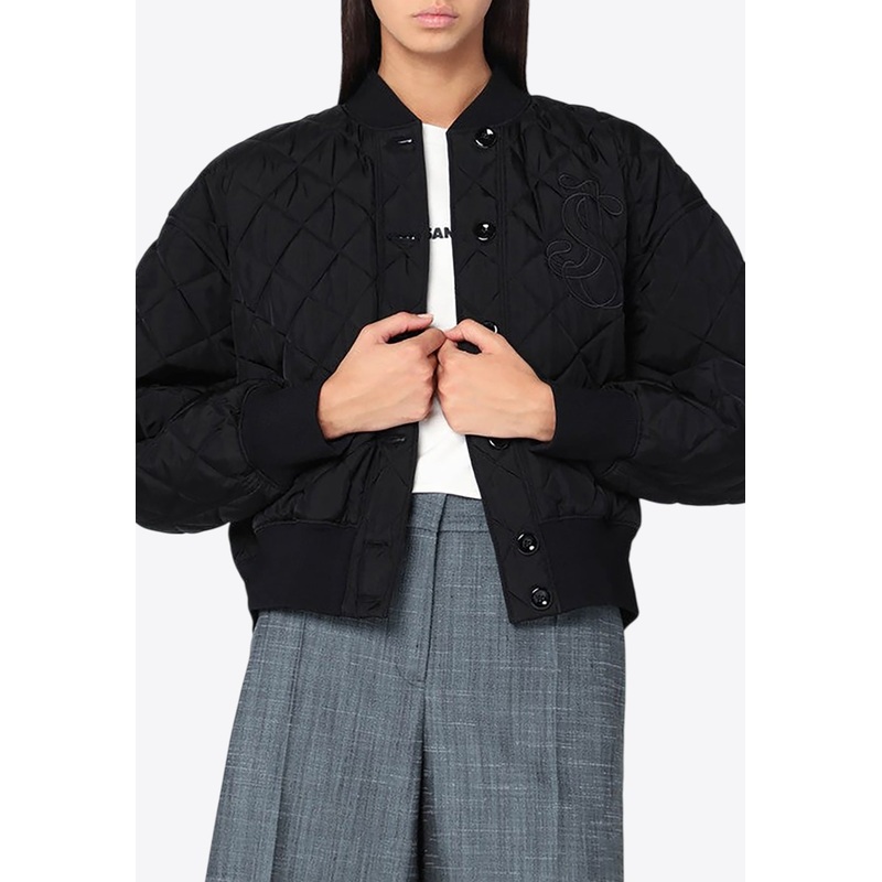 Quilted Short Bomber Jacket