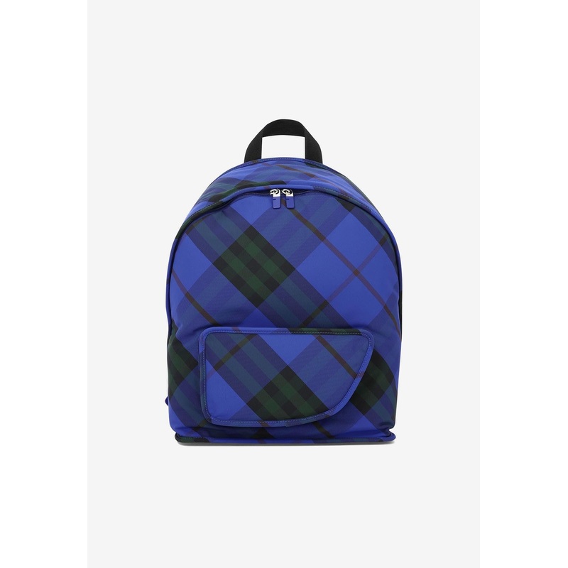 Shield Checked Canvas Backpack