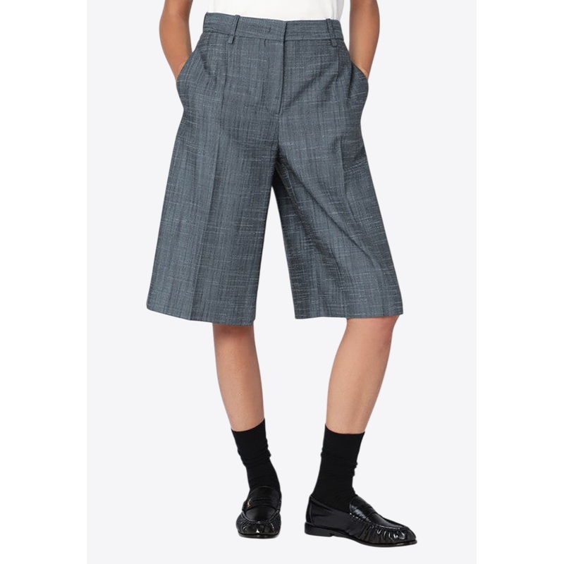 Silk and Wool-Blend  Bermuda Shorts