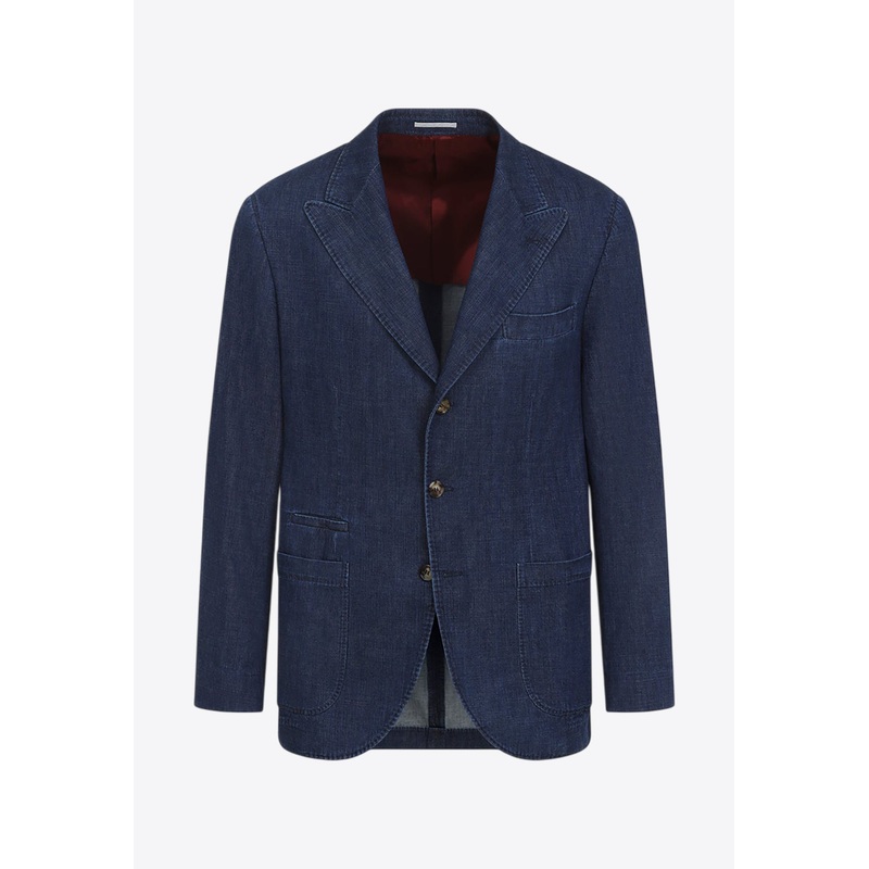 Single-Breasted Denim Blazer