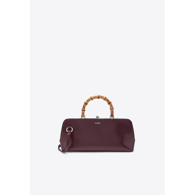 Small Goji Bamboo Calf Leather Handbag