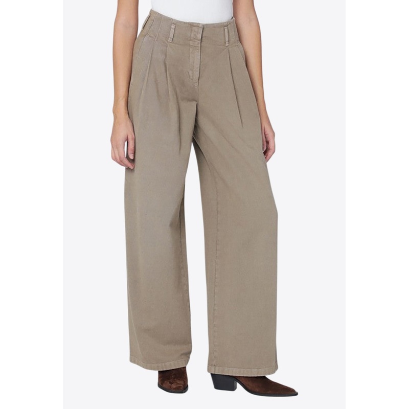 Wide-Leg Pants with Stars-Logo
