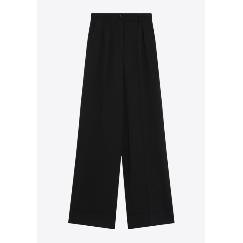 Wool-Blend High-Rise Pants