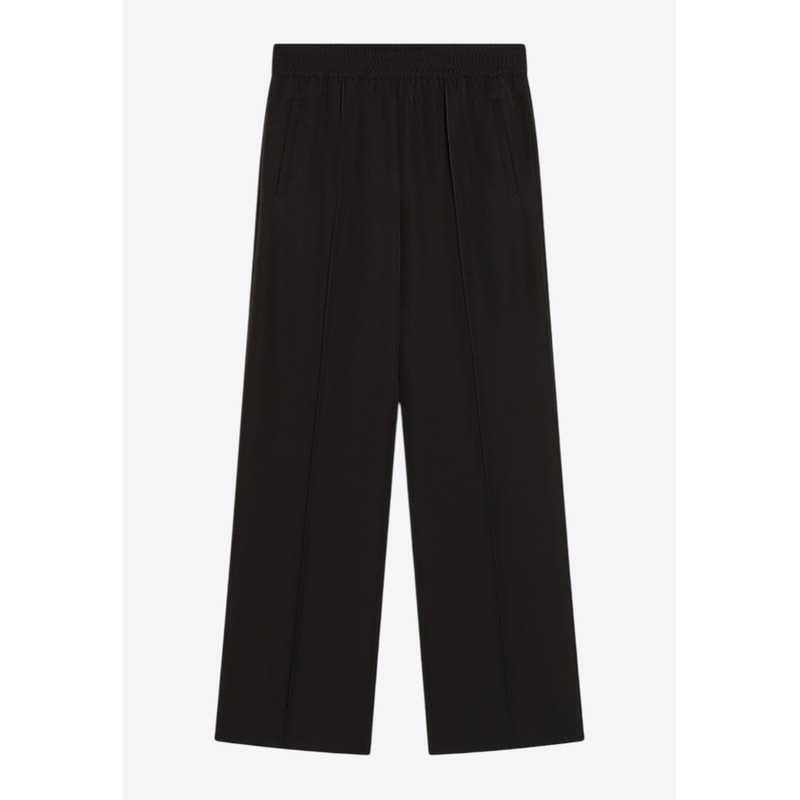 Wool Pants with Elastic-Waistband