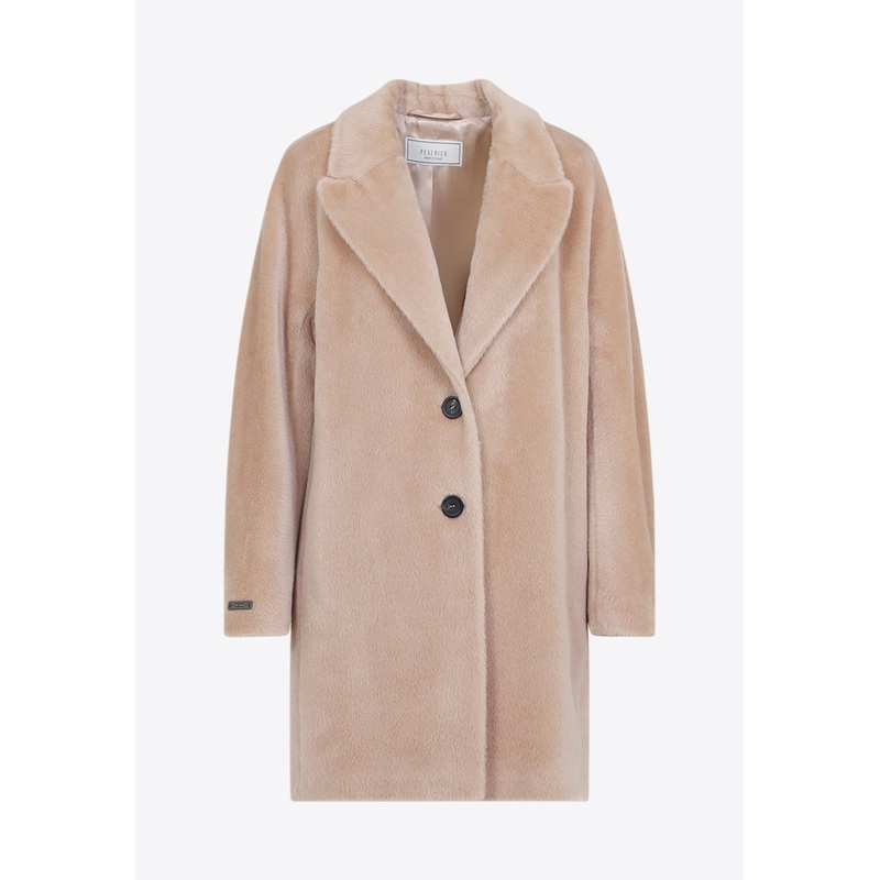 Bear Cocoon Single-Breasted Coat