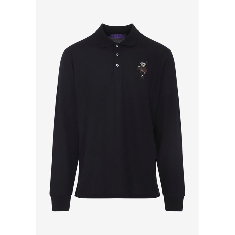 Bear Long-Sleeved Polo T-shirt