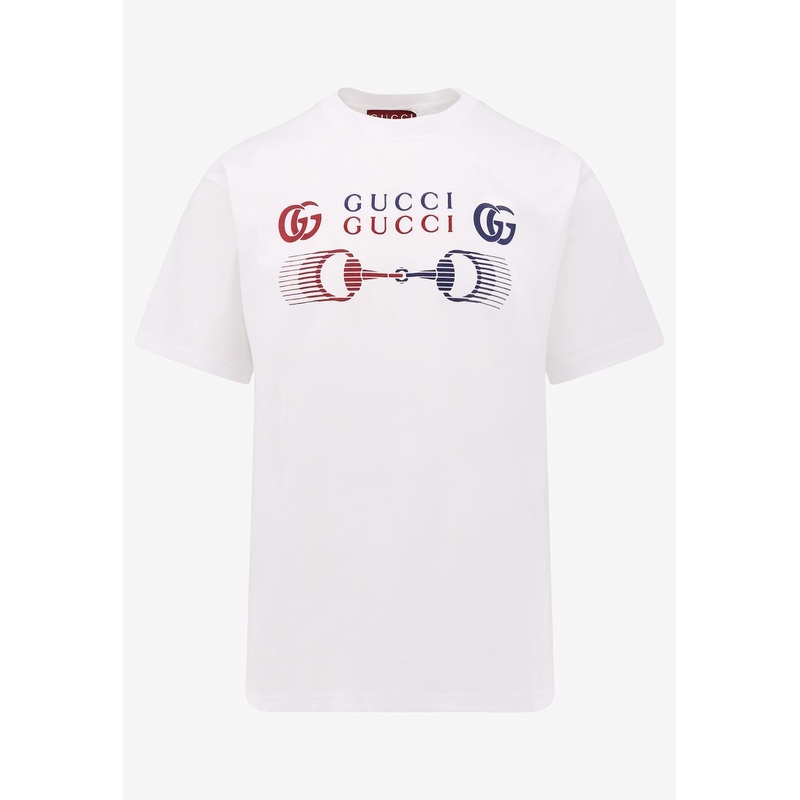 Double G and Horsebit Print T-shirt