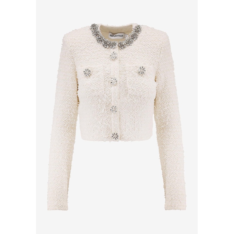 Embellished Cropped Cardigan