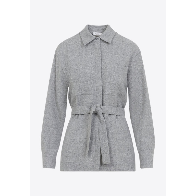 Flannel Shirt with Matching-Belt