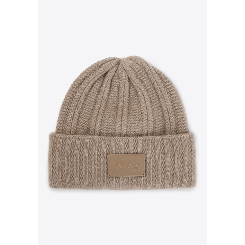 Macbeth Cashmere Beanie with Logo Patch
