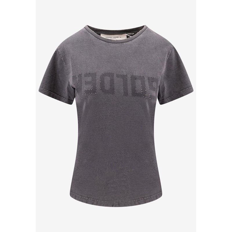 Perforated Logo Distressed T-shirt