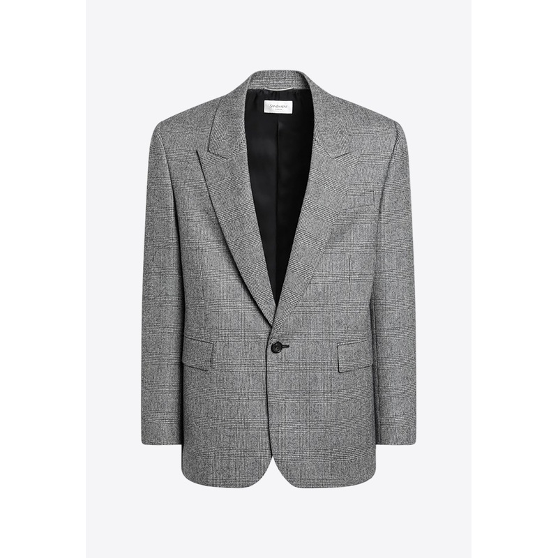 Prince of Wales Single-Breasted Jacket