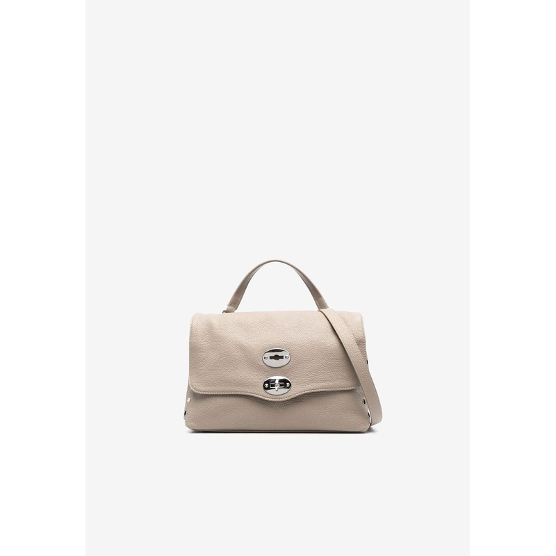 Small Postina Daily Pebbled Leather Top Handle Bag
