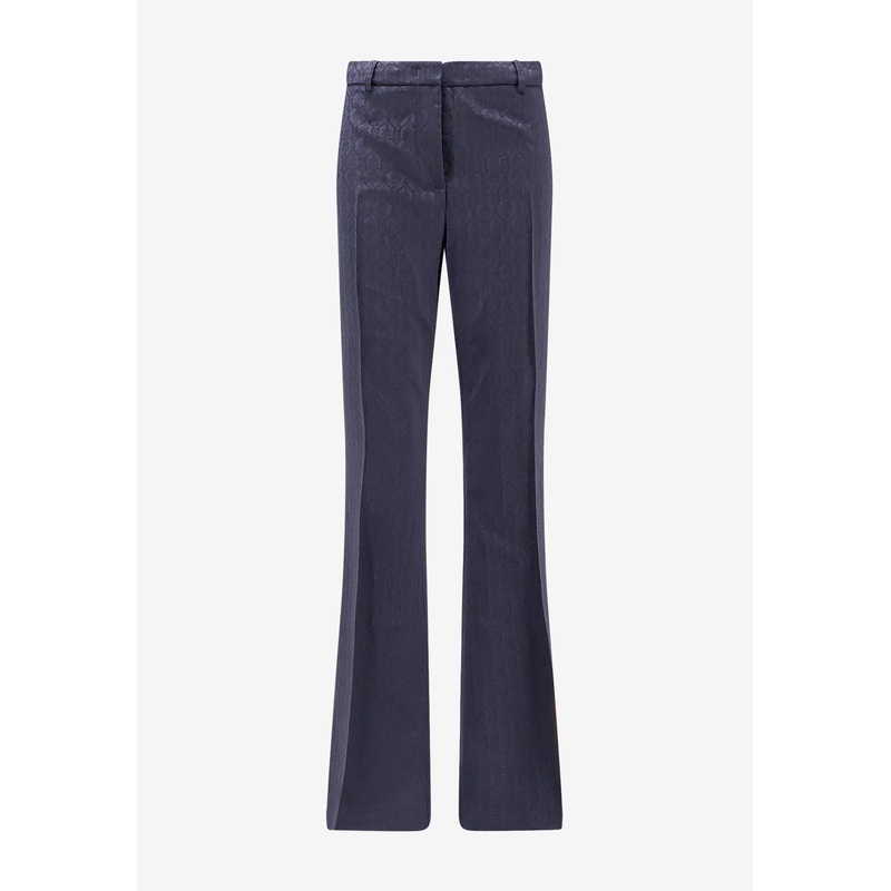 Wool Jacquard Tailored Pants