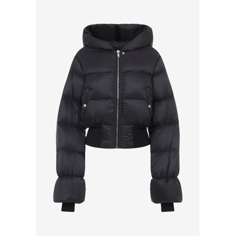 Zip-Up Hooded Down Jacket