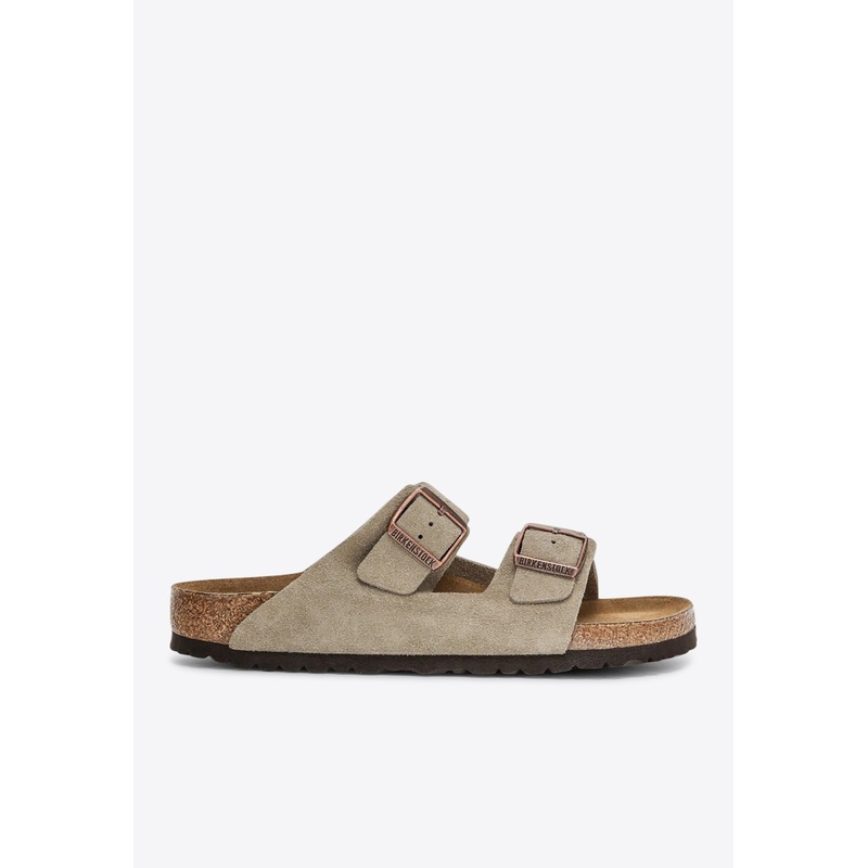 Arizona Double Buckle Suede Slides