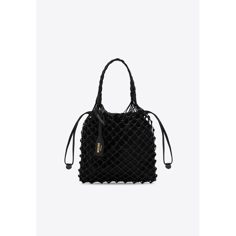 Basket Net Leather Shoulder Bag
