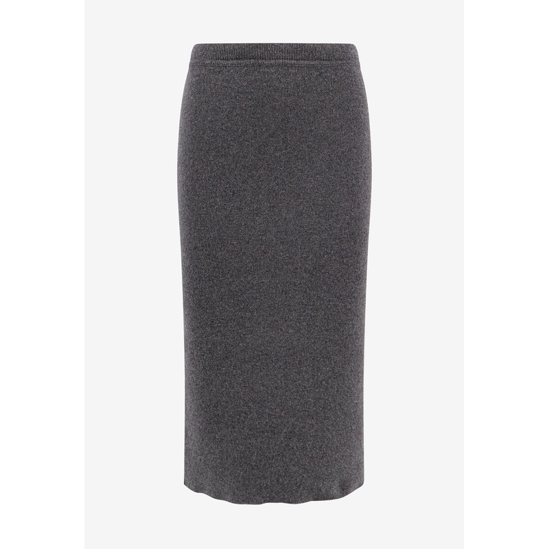 Cashmere-Blend Midi Skirt