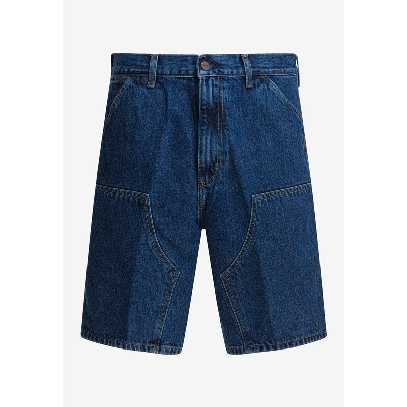 Double-Knee Denim Shorts