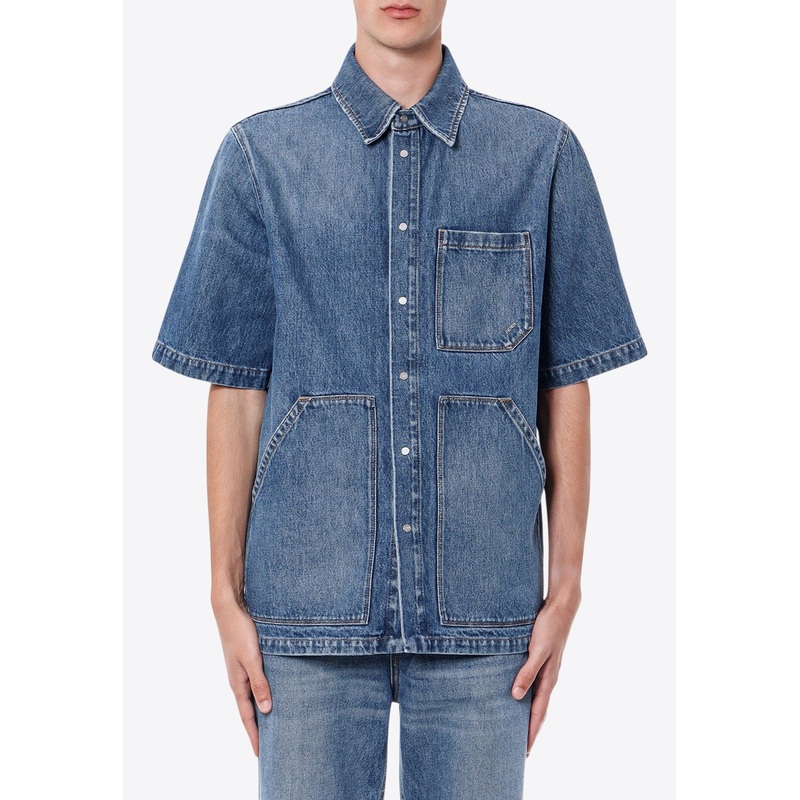 Essential Short-Sleeved Denim Shirt