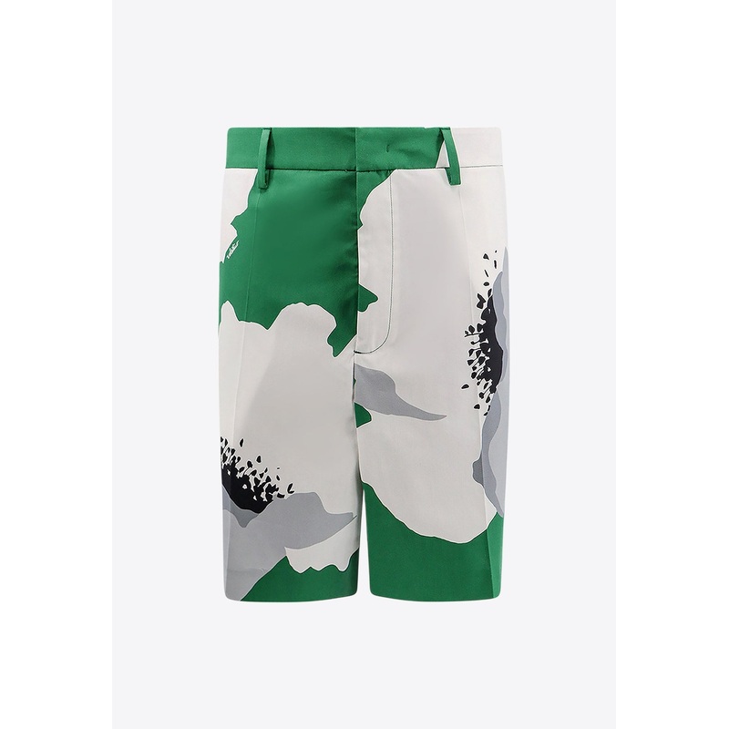 Flower Print Bermuda Shorts