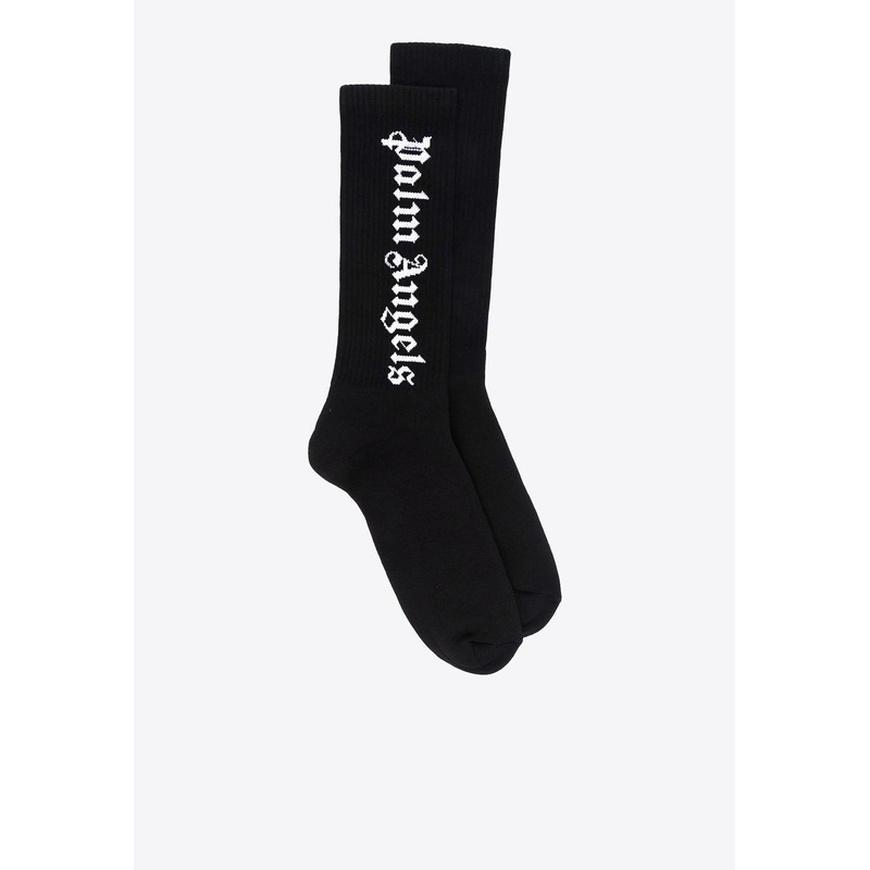 Intarsia Knit Logo Socks